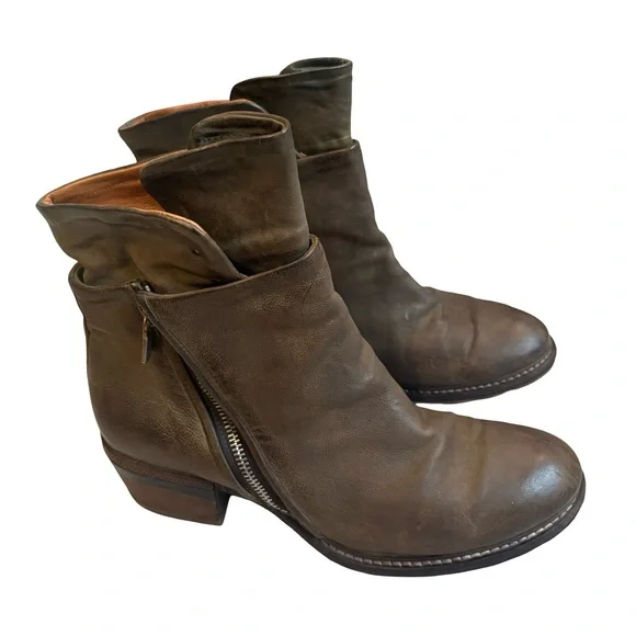 A.S. 98 Cadmus Distressed Leather Motorcycle Boot, Sz 41 - Picture 6 of 16